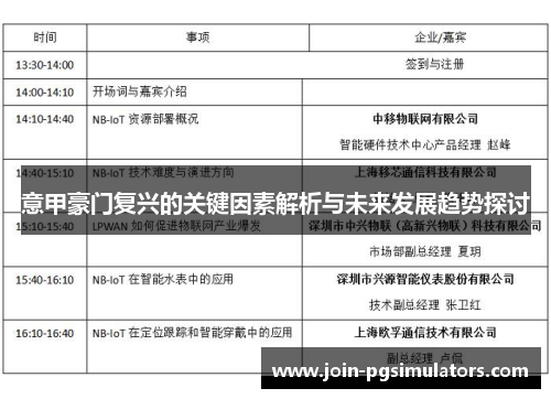 意甲豪门复兴的关键因素解析与未来发展趋势探讨